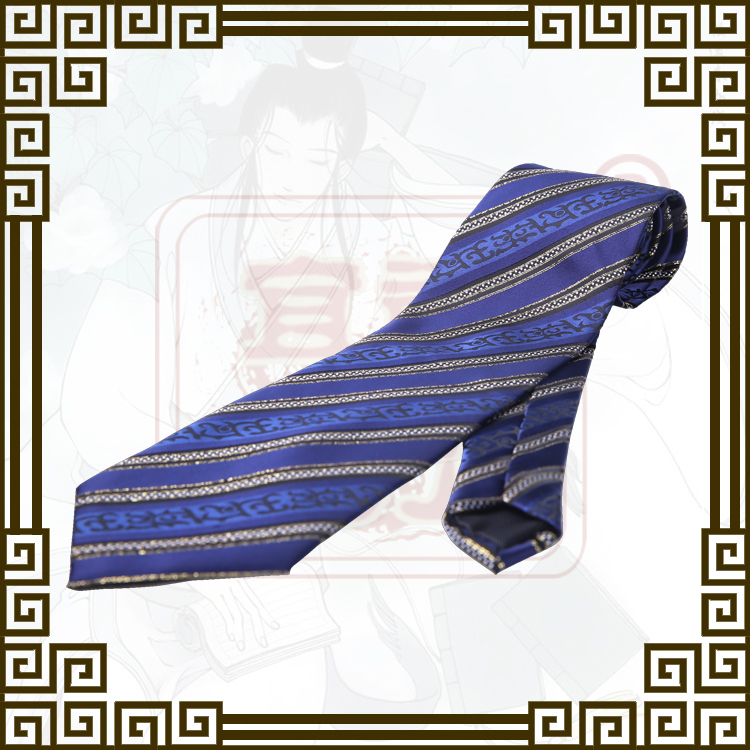 云錦藍(lán)色斜紋手工領(lǐng)帶